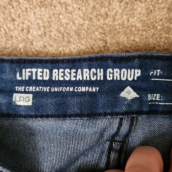 LRG Lifted Research Group Skinny Jeans w/ Moto Details Size 30 US 10 - Picture 8 of 9